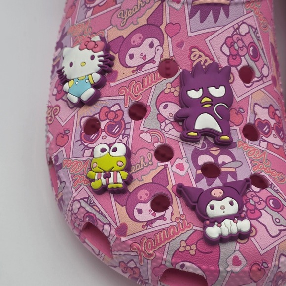 Crocs Hello Kitty Sanrio Clogs Womens 8 Pink Kawaii Jibbitz Limited Edition - Picture 4 of 11